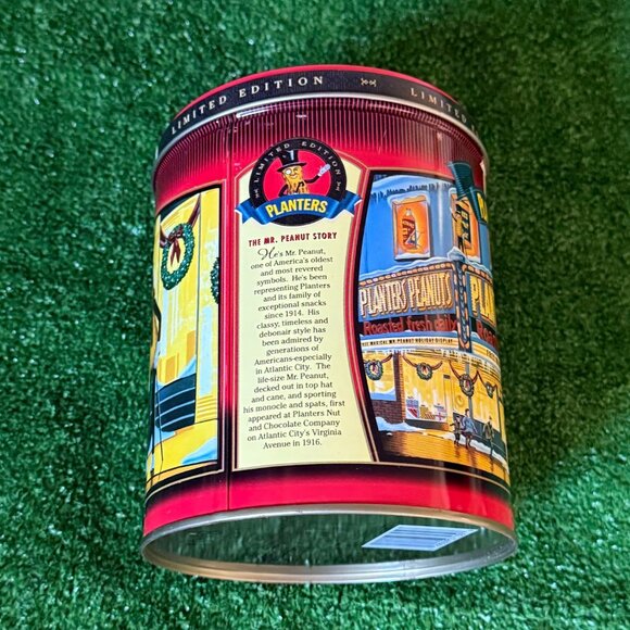Planters Limited Edition Christmas 1998 Vintage Rare Tin Can Storage with Lid - Picture 5 of 10
